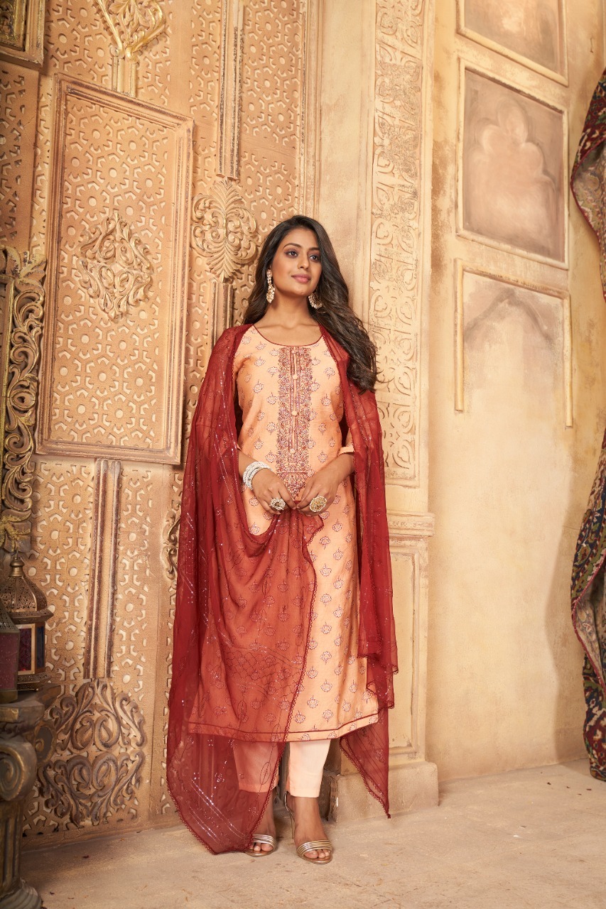 kalarang niza muslin elegant salwar suit catalog