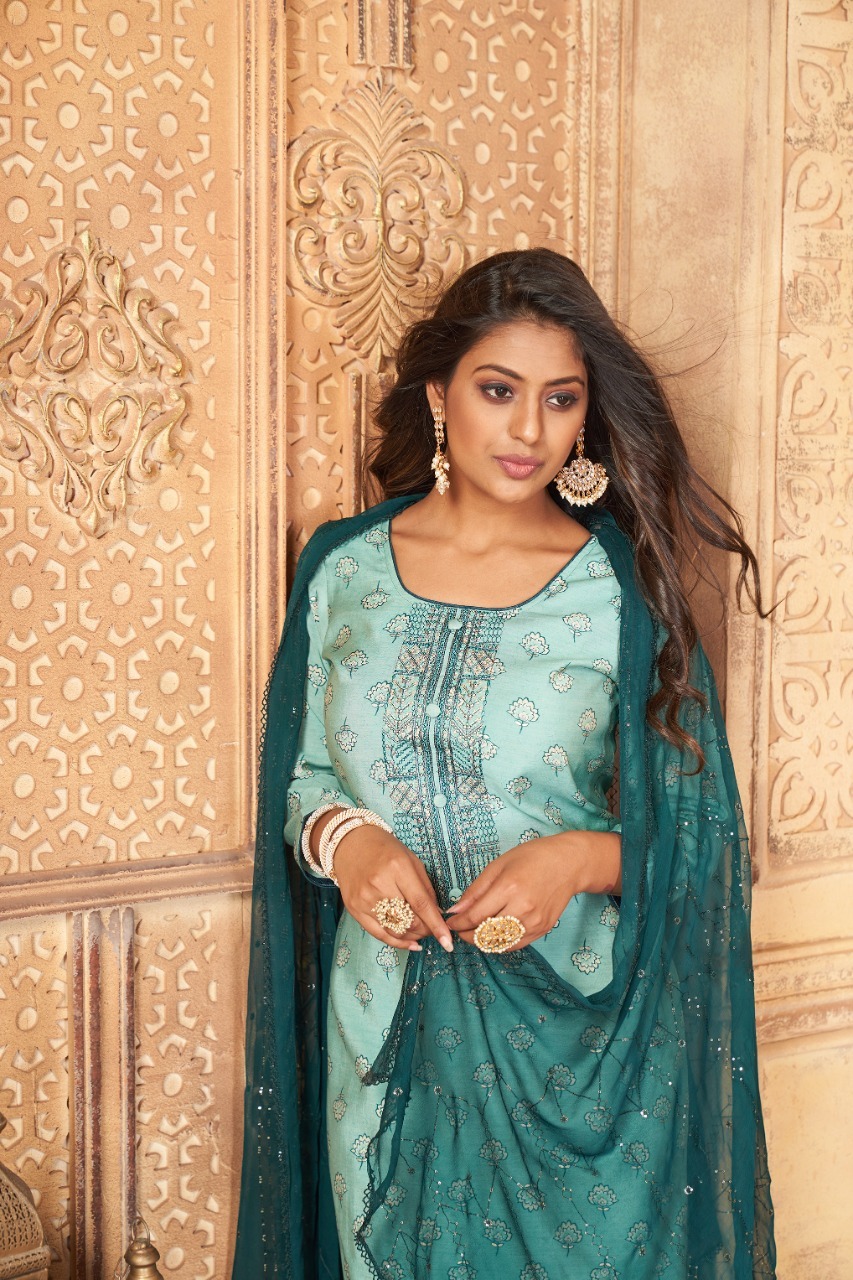 kalarang niza muslin elegant salwar suit catalog