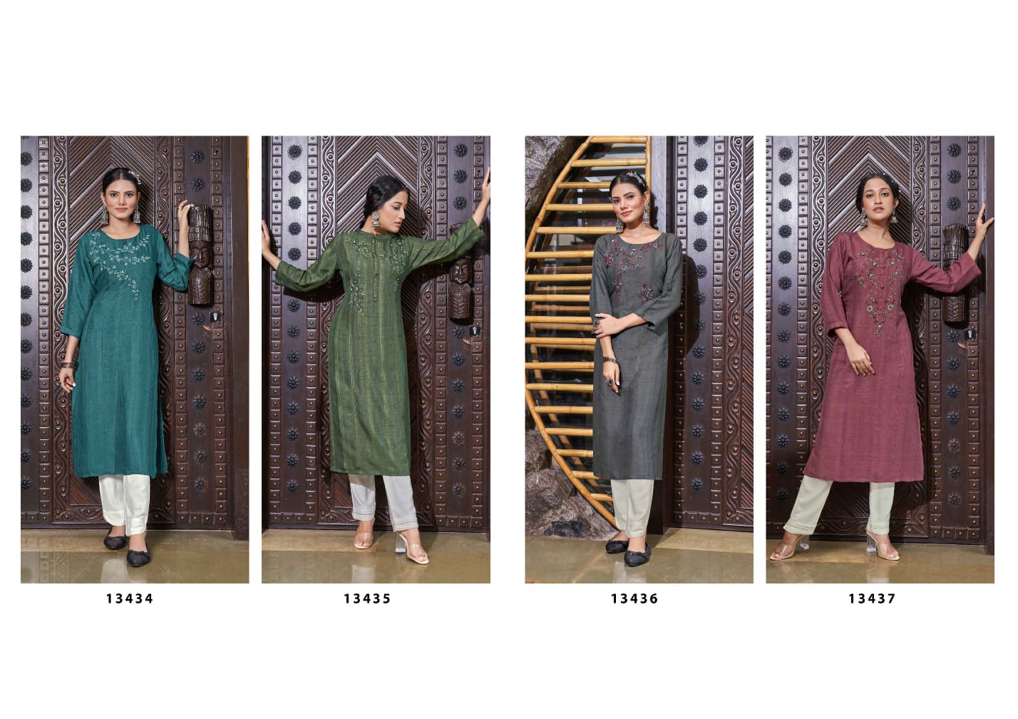 kalaroop by kajree veyron rayon decent look kurti catalog