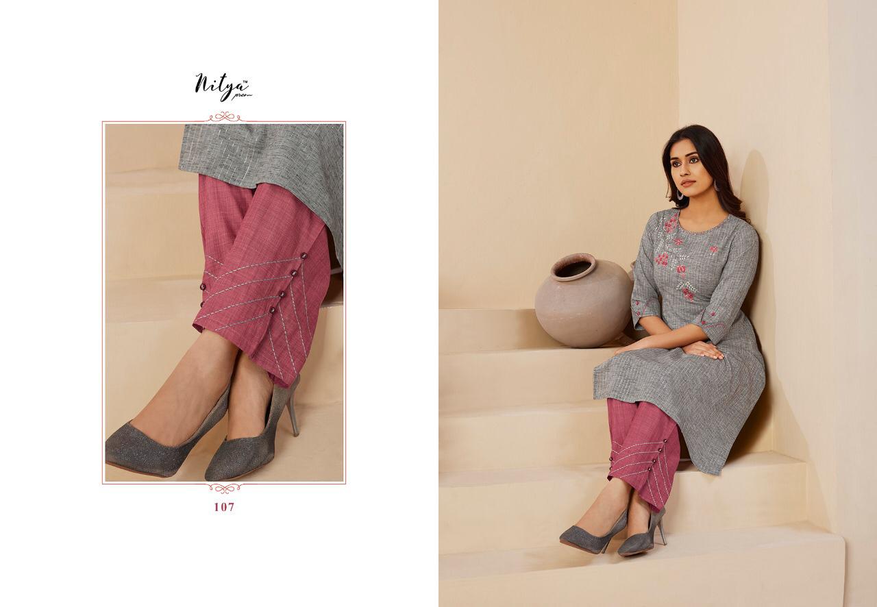 L T  FABRICS  INAYA 3 FANCY COTTON Look Kurti Catalog