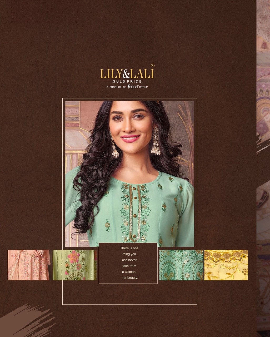 lily and lali arizona georgette new and modern style top with bottom and dupatta catalog