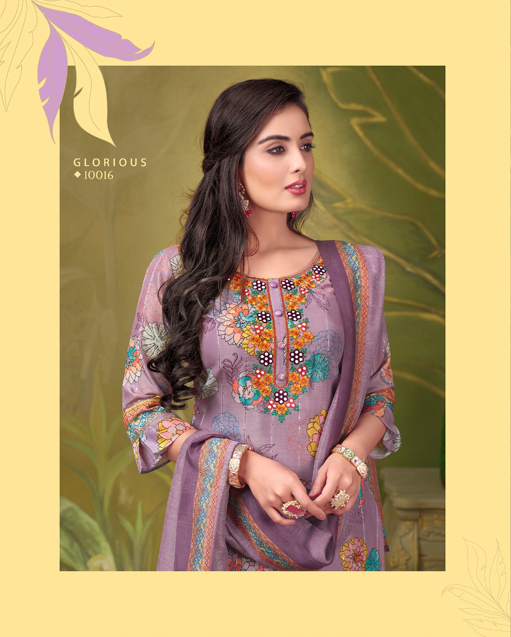 lily and lali elegant prints muslin elegant look top with Gharara dupatta catalog