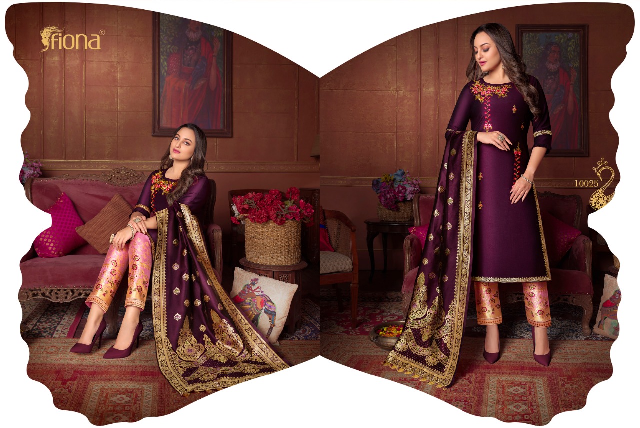 lily and lali meenakari 2 silk new and modern style top bottom with dupatta catalog