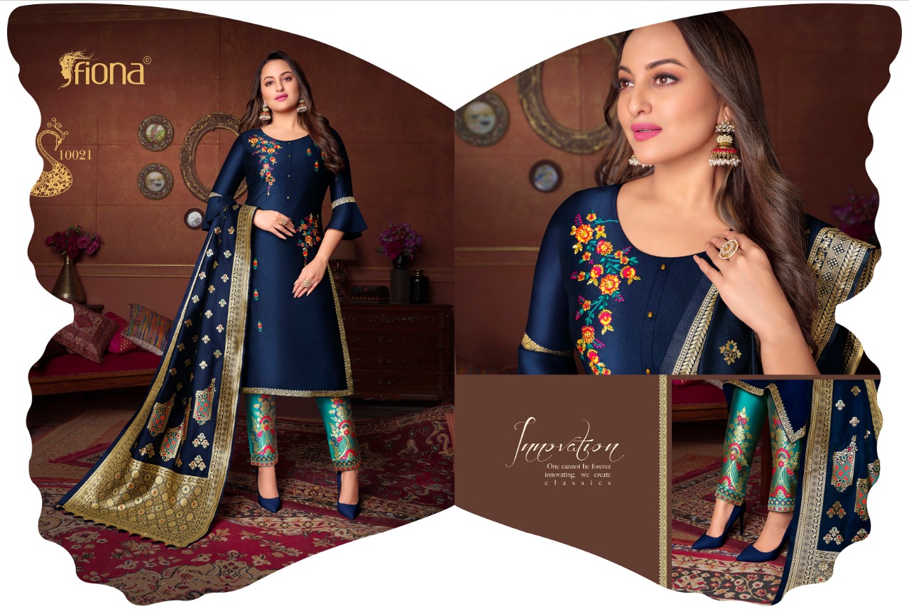 lily and lali meenakari 2 silk new and modern style top bottom with dupatta catalog