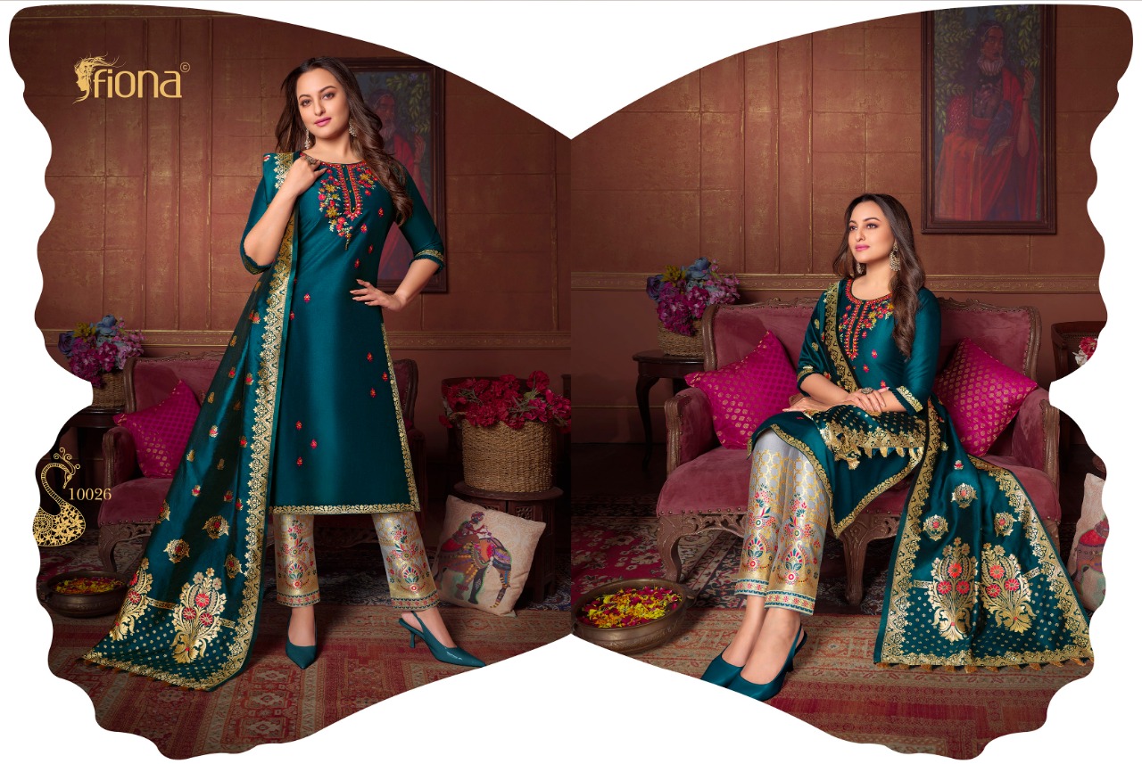 lily and lali meenakari 2 silk new and modern style top bottom with dupatta catalog