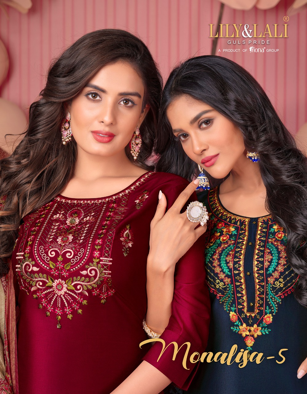 lily and lali monalisa 5 Bemberg Silk new and modern style top with bottom and dupatta catalog