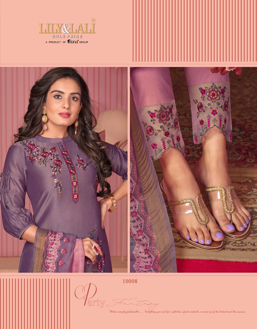 lily and lali monalisa 5 Bemberg Silk new and modern style top with bottom and dupatta catalog