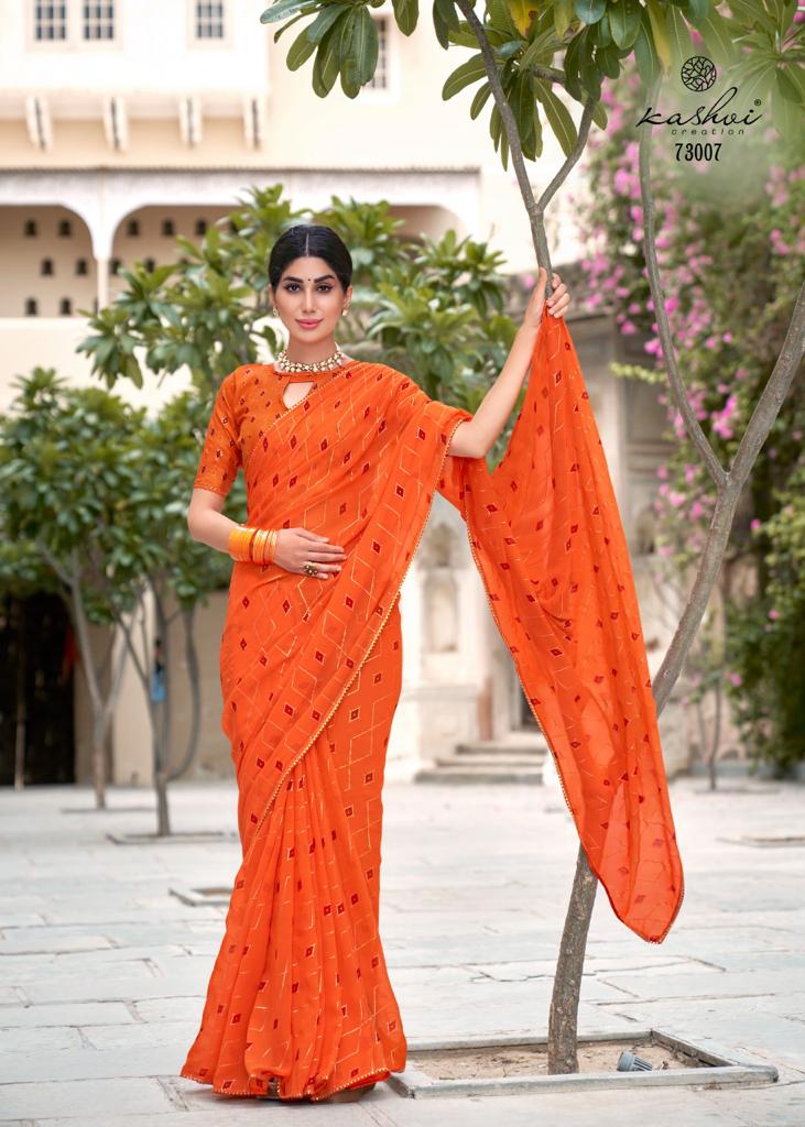 lt kashvi creation aarini georgette gorgeous look saree catalog