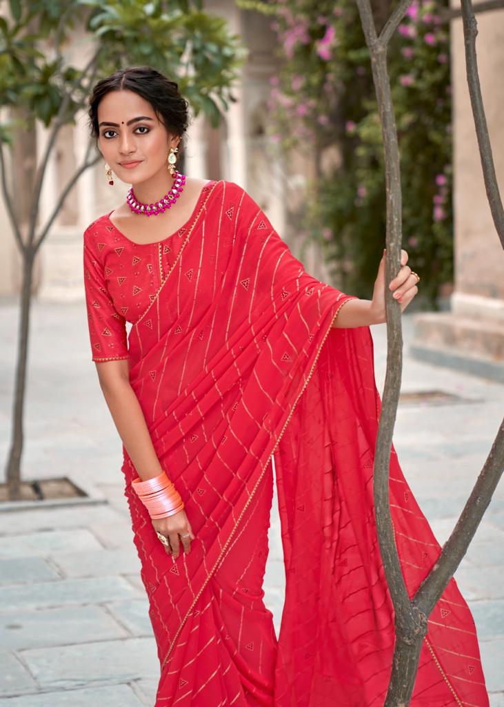 lt kashvi creation aarini georgette gorgeous look saree catalog