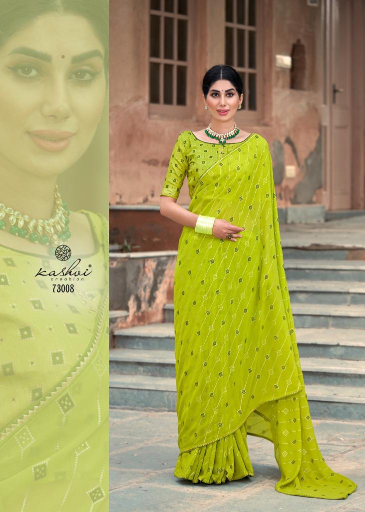 lt kashvi creation aarini georgette gorgeous look saree catalog