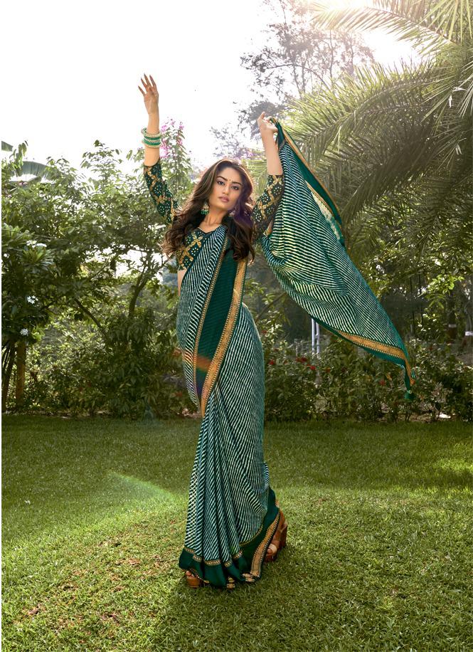 lt kashvi creation divangi dull moss elegant saree catalog