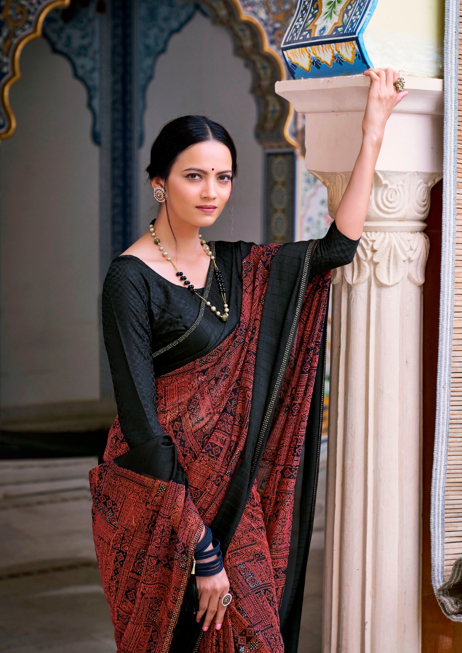 lt kashvi creation indrani georgette regal look saree catalog