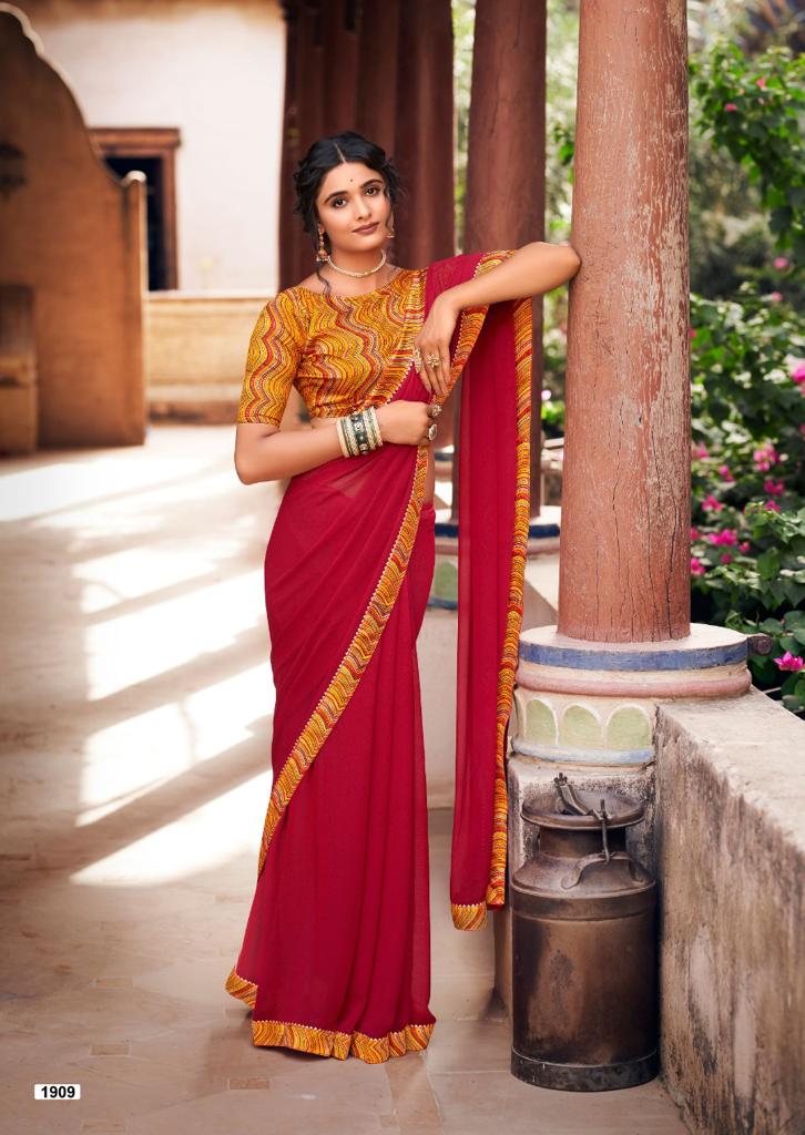 lt kashvi creation madhubani georgette elegant saree catalog