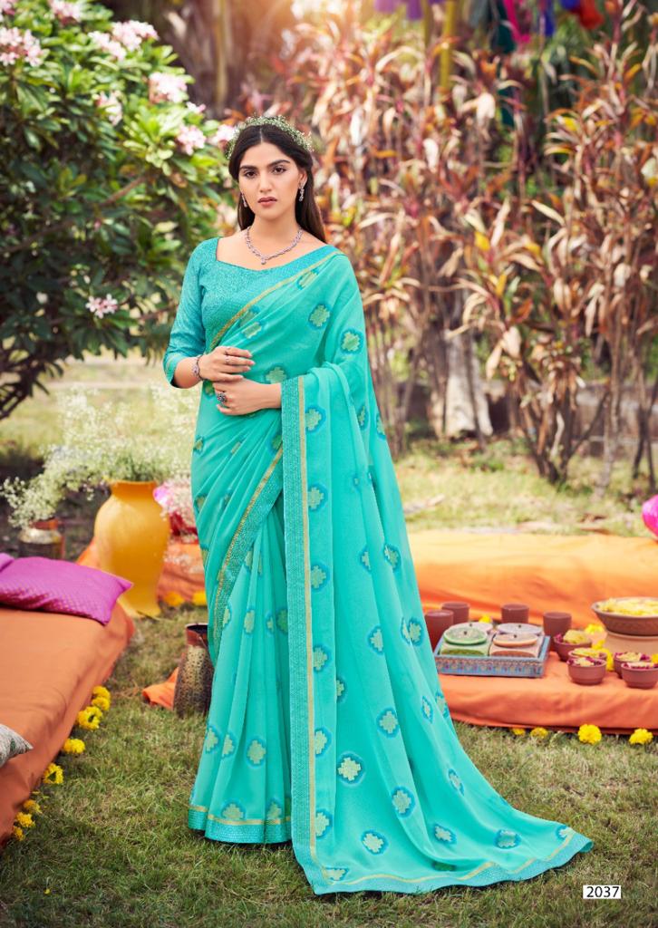 lt kashvi creation mahera georgette innovative Lehariya print saree catalog