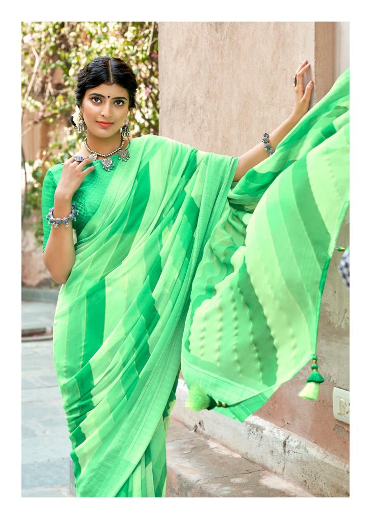 lt kashvi creation rangat georgette astonishing print saree catalog