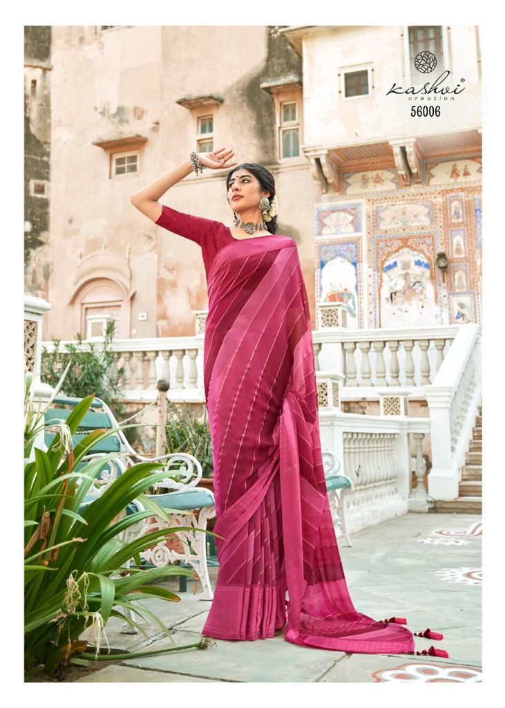 lt kashvi creation rangat georgette astonishing print saree catalog