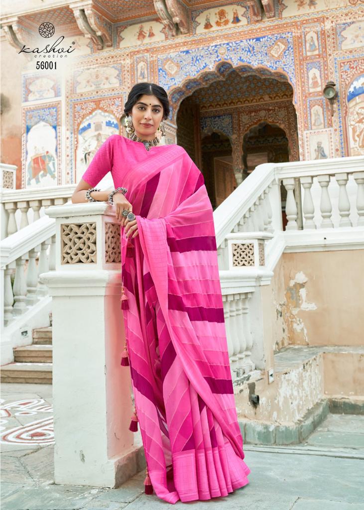 lt kashvi creation rangat georgette astonishing print saree catalog