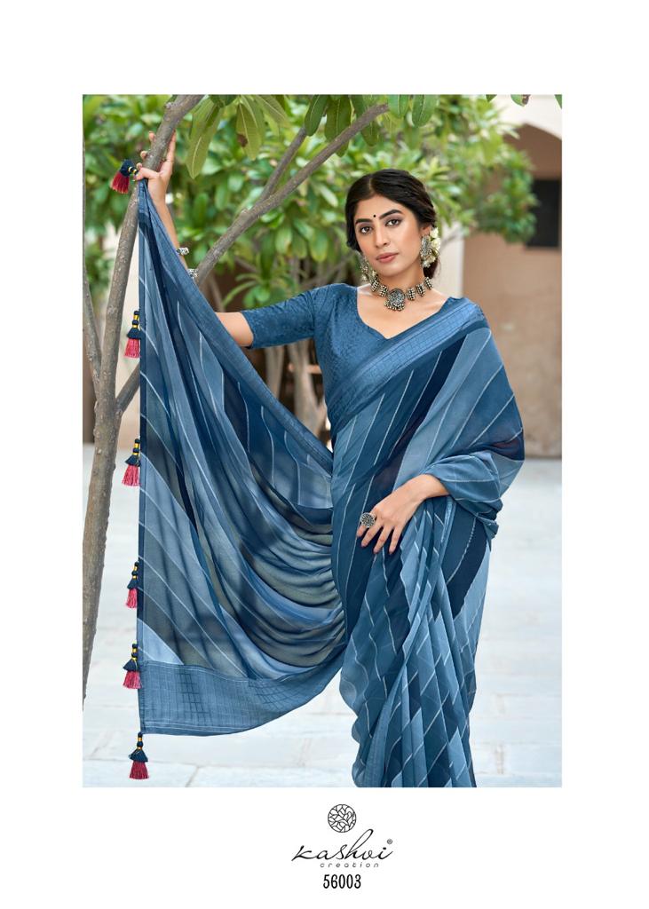 lt kashvi creation rangat georgette astonishing print saree catalog