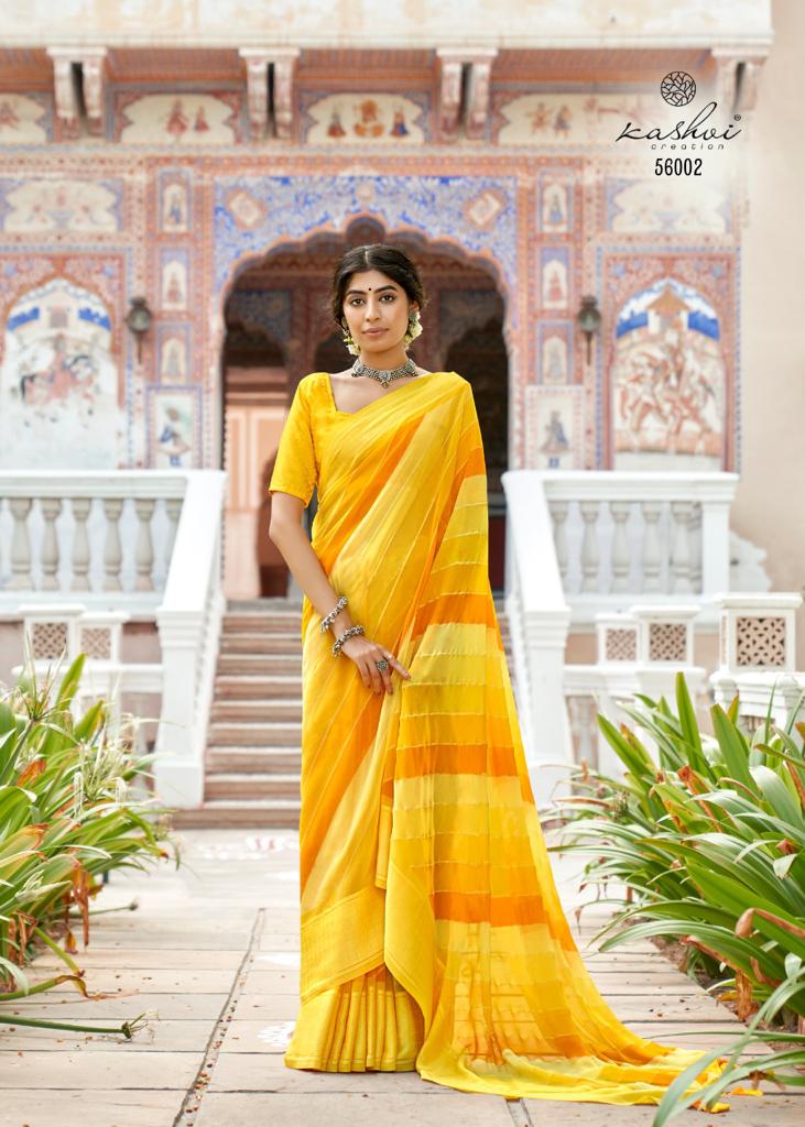 lt kashvi creation rangat georgette astonishing print saree catalog