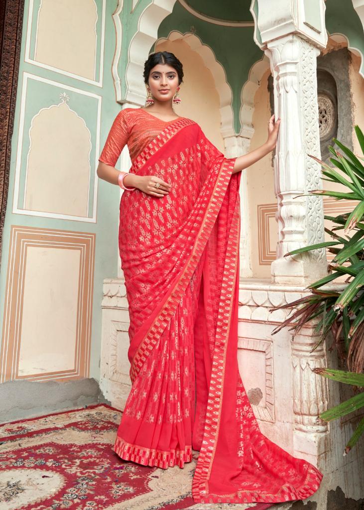 lt kashvi creation roopkala georgette decent print saree catalog