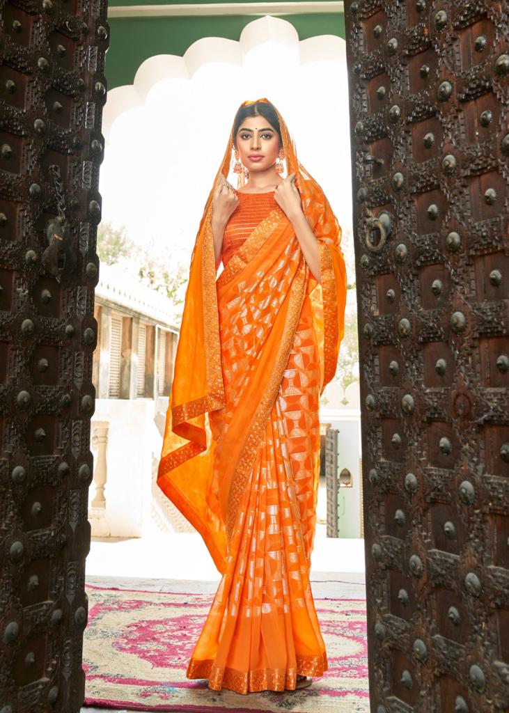 lt kashvi creation roopkala georgette decent print saree catalog