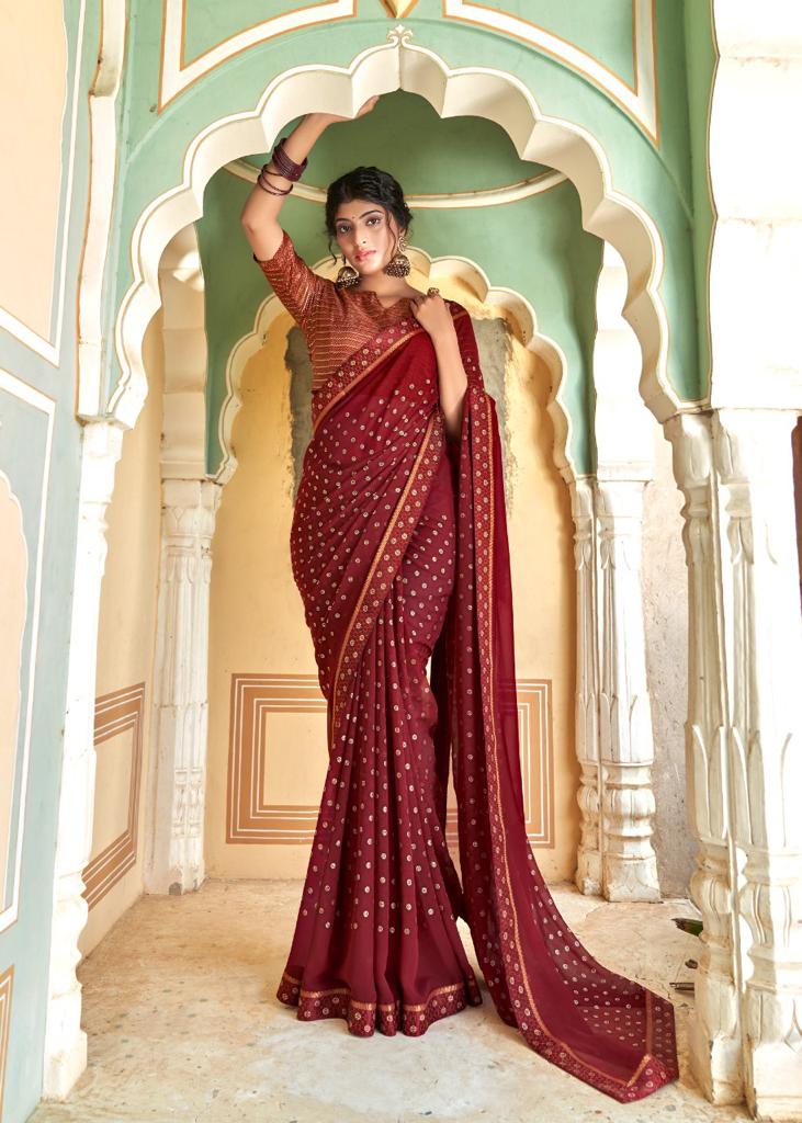 lt kashvi creation roopkala georgette decent print saree catalog