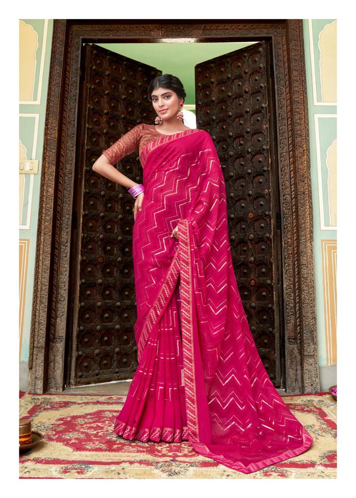 lt kashvi creation roopkala georgette decent print saree catalog