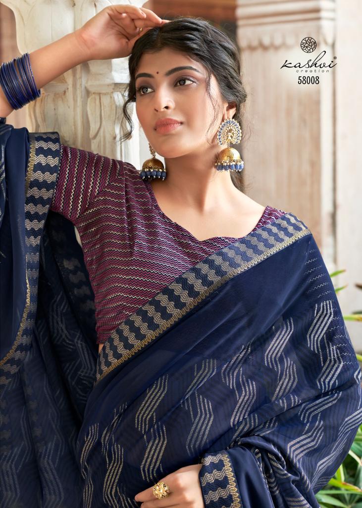 lt kashvi creation roopkala georgette decent print saree catalog