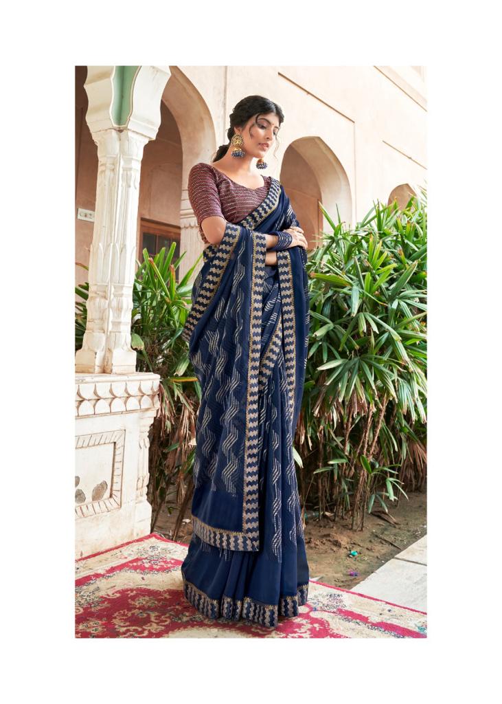 lt kashvi creation roopkala georgette decent print saree catalog