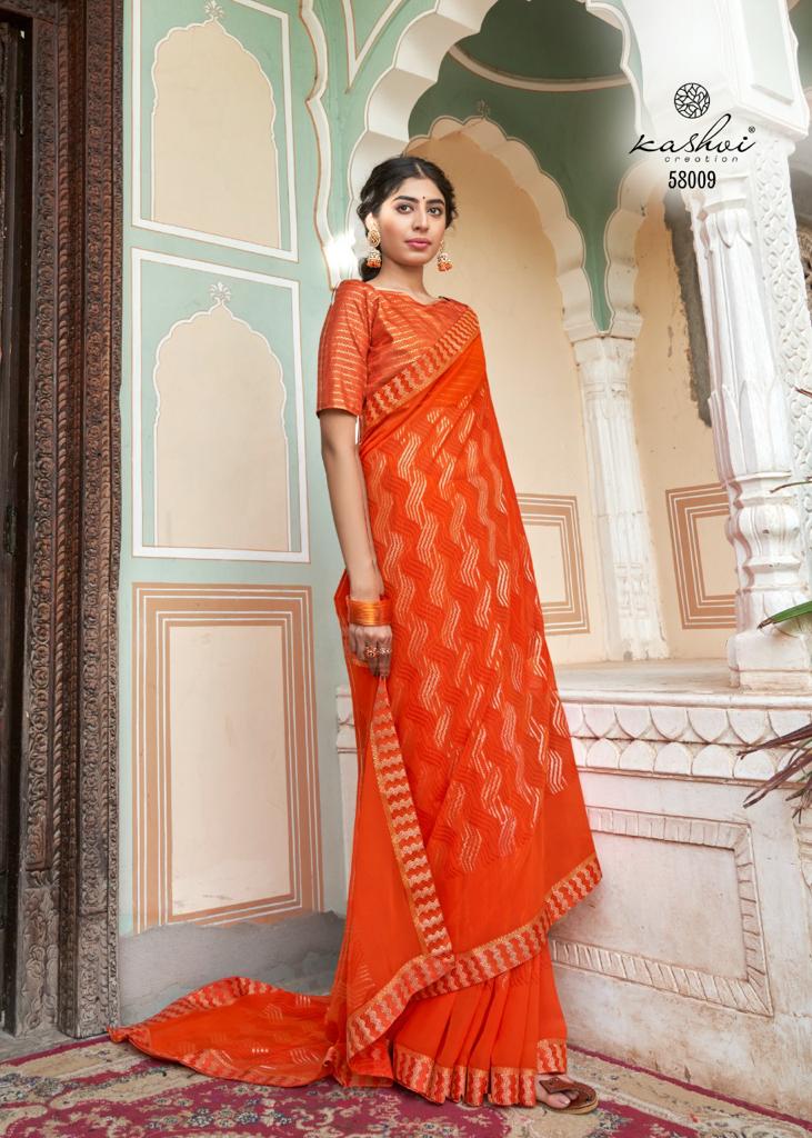 lt kashvi creation roopkala georgette decent print saree catalog