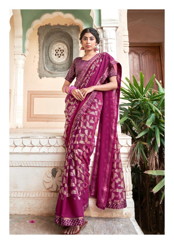 lt kashvi creation roopkala georgette decent print saree catalog