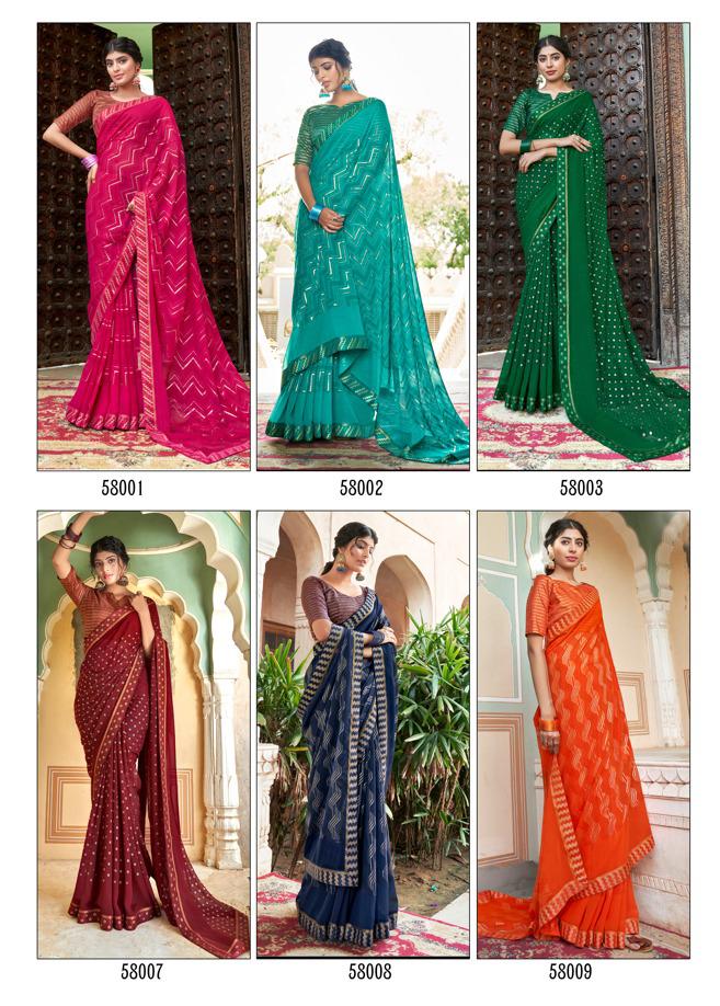 lt kashvi creation roopkala georgette decent print saree catalog