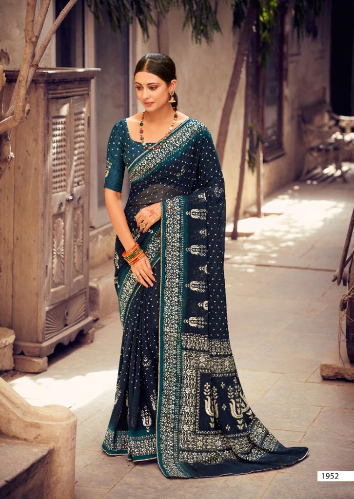 lt kashvi creation satya dull moss elegant print saree catalog