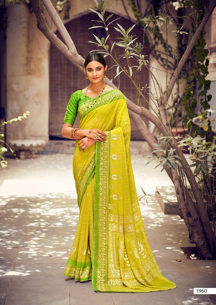 lt kashvi creation satya dull moss elegant print saree catalog