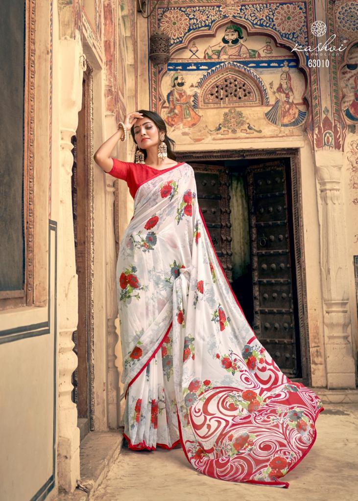 lt kashvi creation urvashi wightless exclusive print saree catalog