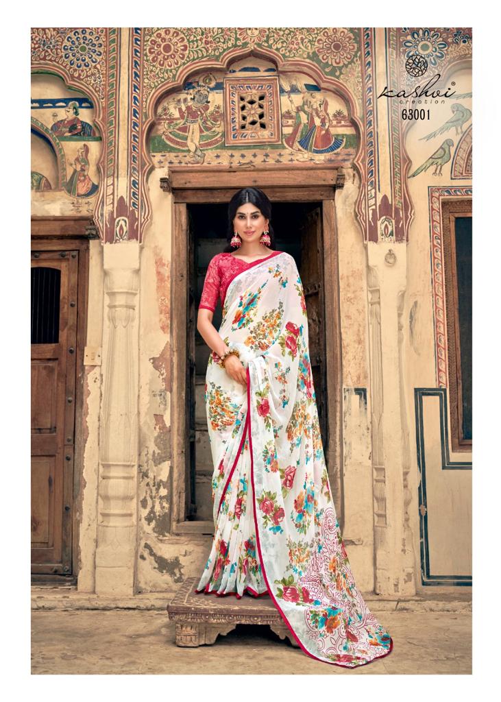 lt kashvi creation urvashi wightless exclusive print saree catalog