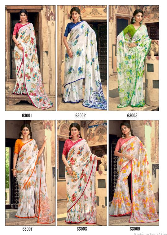 lt kashvi creation urvashi wightless exclusive print saree catalog