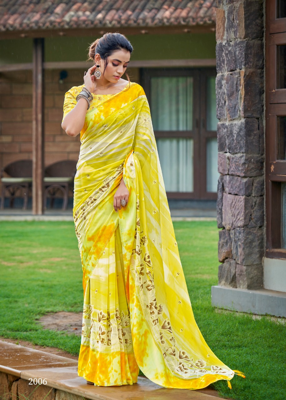 lt keshvi creation gulnaaz georgette astonishing saree catalog