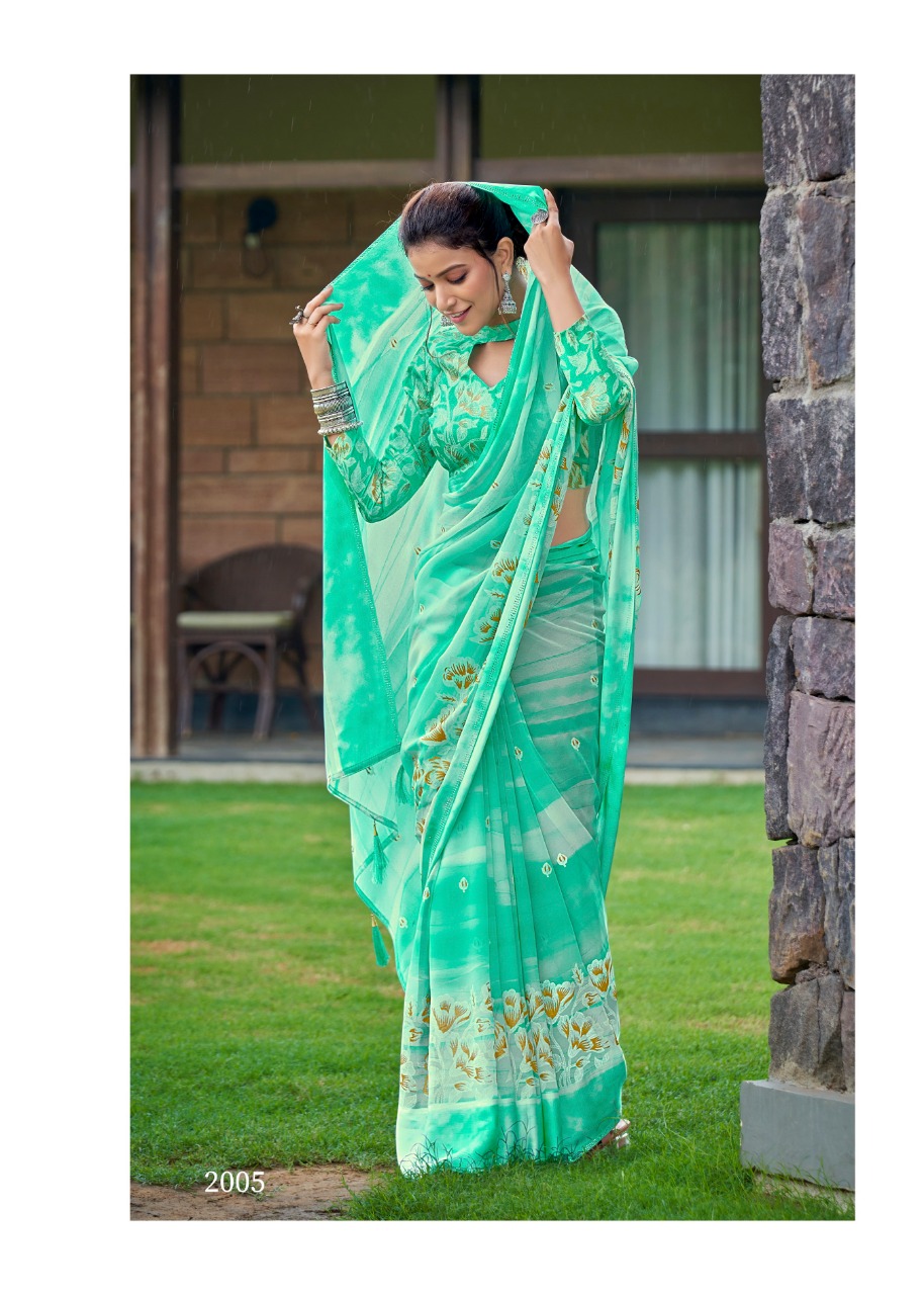 lt keshvi creation gulnaaz georgette astonishing saree catalog