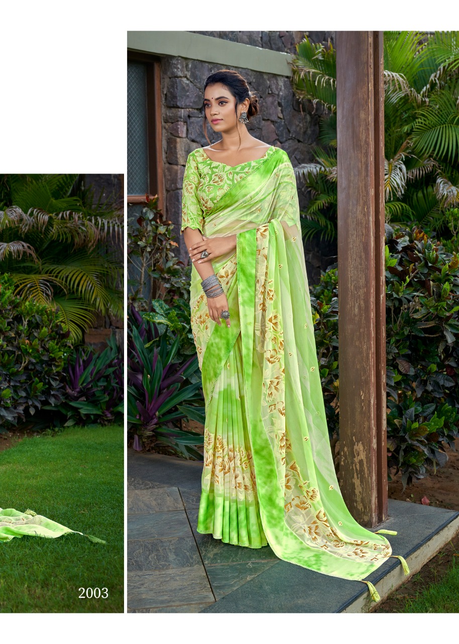 lt keshvi creation gulnaaz georgette astonishing saree catalog