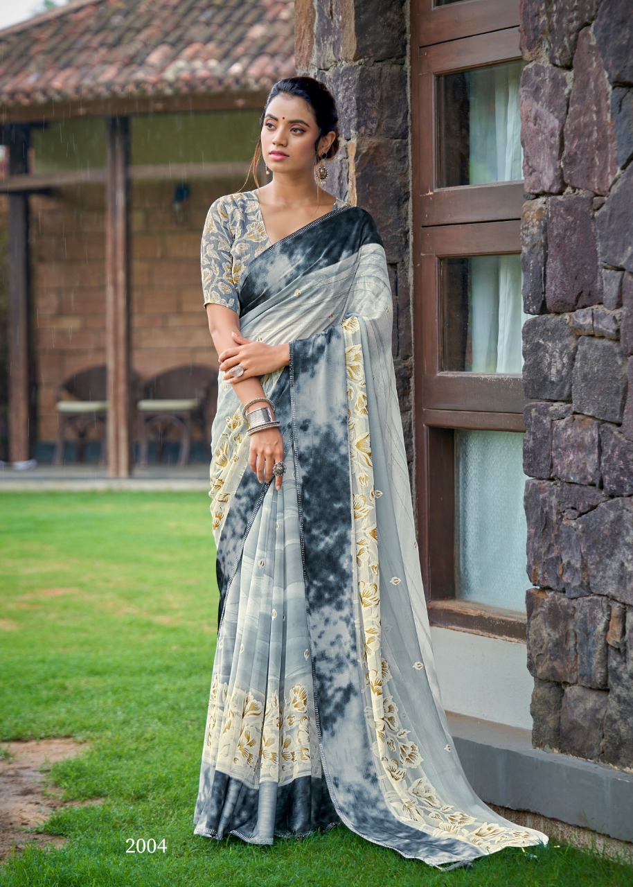 lt keshvi creation gulnaaz georgette astonishing saree catalog