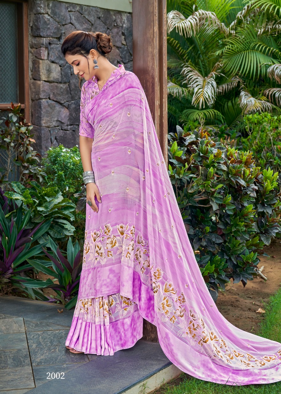 lt keshvi creation gulnaaz georgette astonishing saree catalog