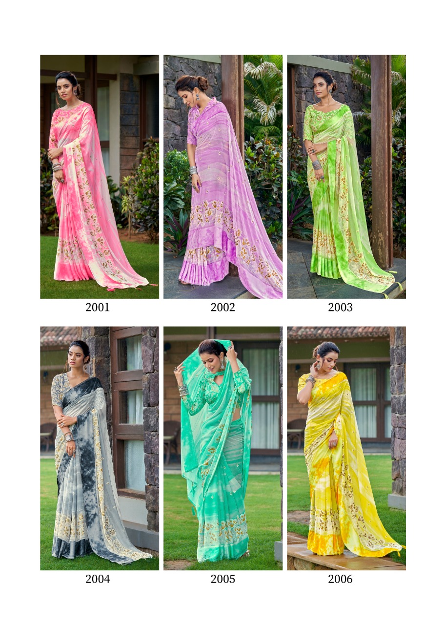 lt keshvi creation gulnaaz georgette astonishing saree catalog