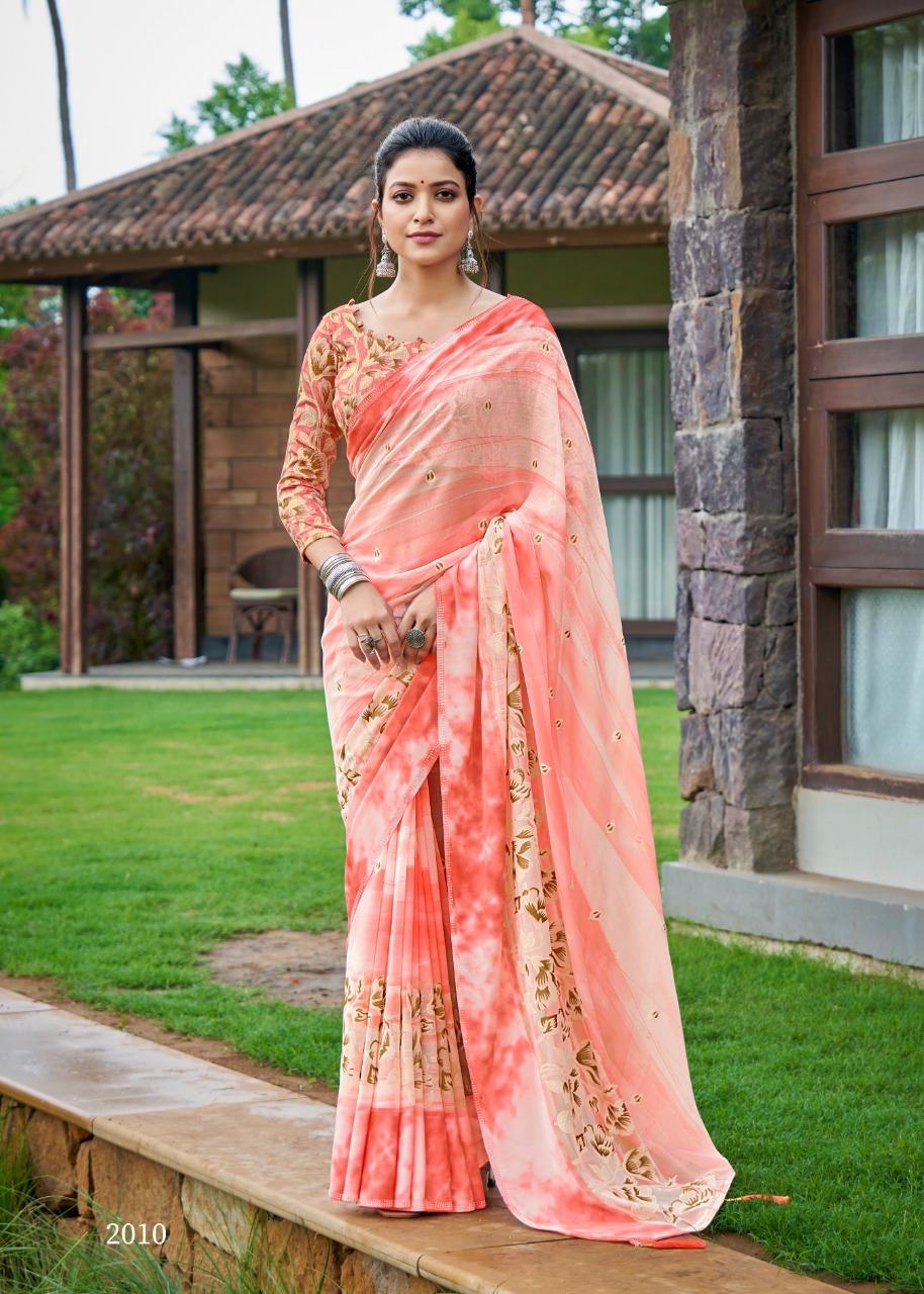 lt keshvi creation gulnaaz georgette astonishing saree catalog