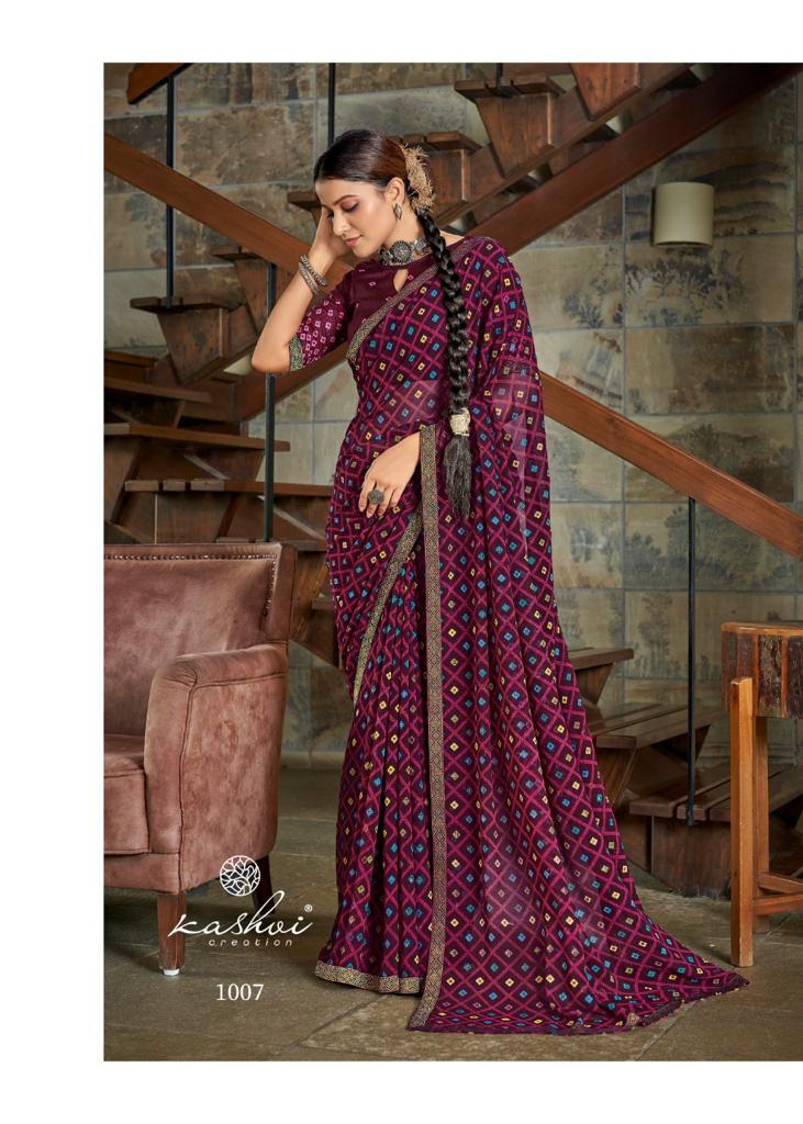 lt keshvi creation tulshi candy georgette astonishing print saree catalog