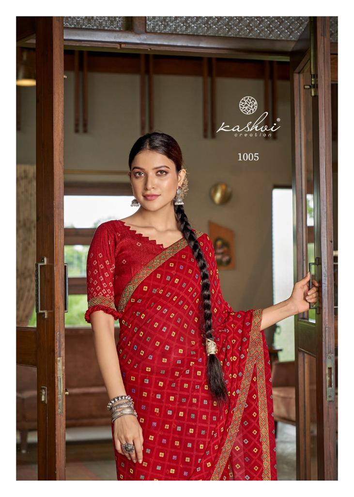 lt keshvi creation tulshi candy georgette astonishing print saree catalog