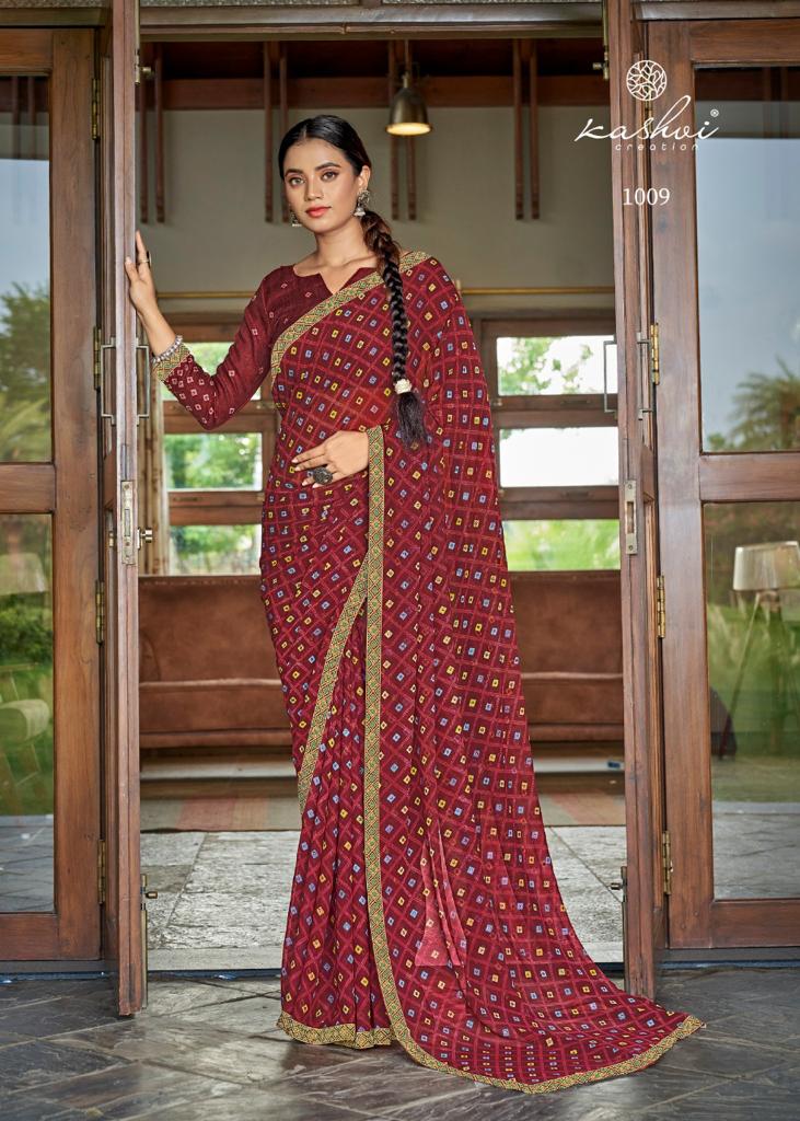 lt keshvi creation tulshi candy georgette astonishing print saree catalog