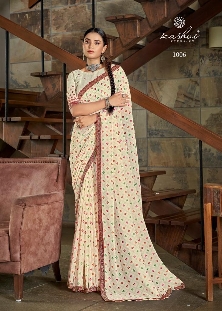 lt keshvi creation tulshi candy georgette astonishing print saree catalog