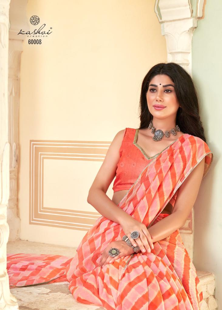 lt saree kashvi creation sugandha chiffon graceful look saree catalog