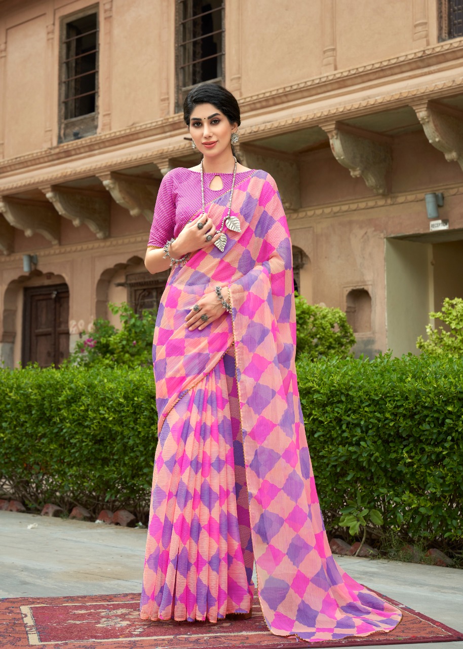 lt saree kashvi creation tanishq chiffon graceful look saree catalog